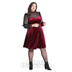 Hell Bunny Bonnie Dress (Burgundy) -Unique Clothing&Accessories e9fd0dad9485a4ca7bf983585638
