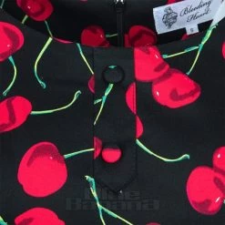 Bleeding Heart Red Cherries Dress (Black) -Unique Clothing&Accessories eb1ca7f942f9eb6c53fcf621f546