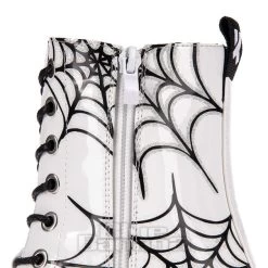 KOI FOOTWEAR Koi Web Trap Boots (White) -Unique Clothing&Accessories ef6e0caa5bd9fc5376ce61e12585