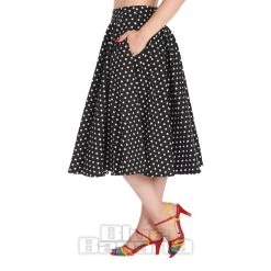 Banned Polka Dot Days Swing Skirt (Black) -Unique Clothing&Accessories efa0cd00ea769a4bc79f37e8c073 151987 b