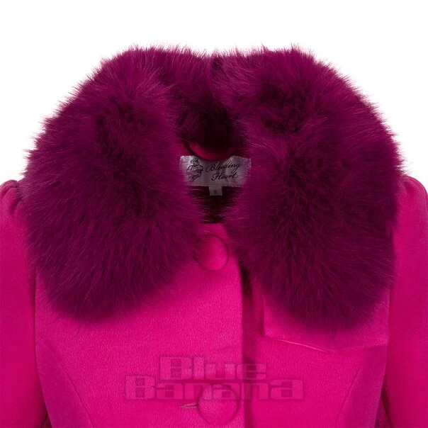 Bleeding Heart Fur Collar Coat (Pink) 8 Bleeding Heart Fur Collar Coat (Pink) - Image 6