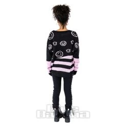Heartless Split Jumper (Black/Pink) -Unique Clothing&Accessories f1f1f6f9799ec8c03d76cb13c7f8