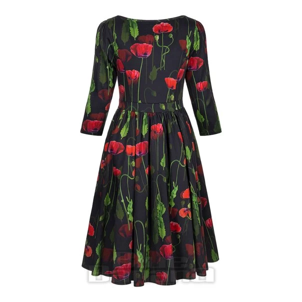 Bleeding Heart Poppies Dress (Black) 4 Bleeding Heart Poppies Dress (Black) - Image 2