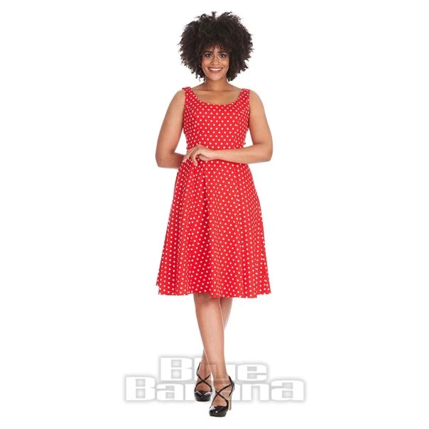 Banned Polka Dot Swing Day Dress (Red) 3 Banned Polka Dot Swing Day Dress (Red)