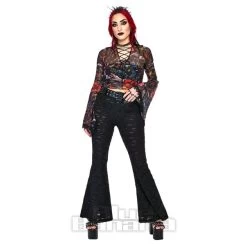 Jawbreaker Venom Flare Trousers (Black) 12 Jawbreaker Venom Flare Trousers (Black) -Unique Clothing&Accessories fc2fdaddf1347e449b7bc2f23bee 150714 c