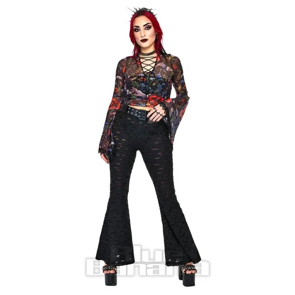 Jawbreaker Venom Flare Trousers (Black) 6 Jawbreaker Venom Flare Trousers (Black) - Image 4