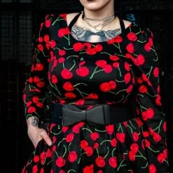 Bleeding Heart Red Cherries Dress (Black) -Unique Clothing&Accessories fdca1f3e0641f2a45d43bf2f0544 bh red cherries 3